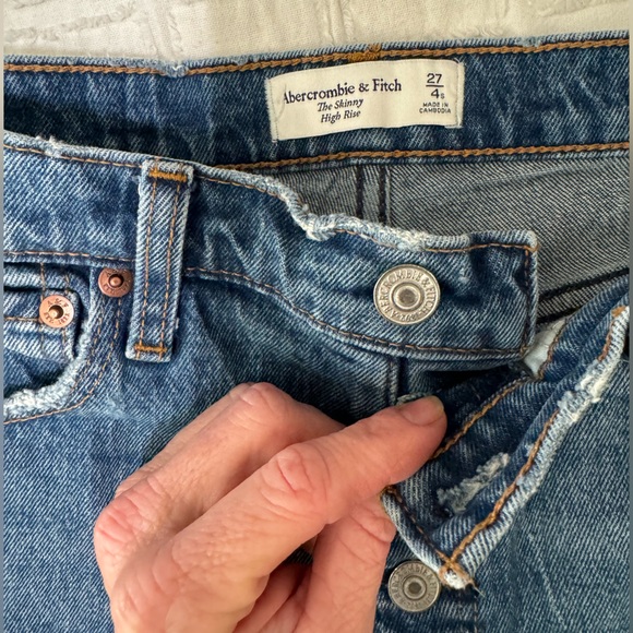 Abercrombie button fly high rise skinny size 27 - Picture 4 of 4